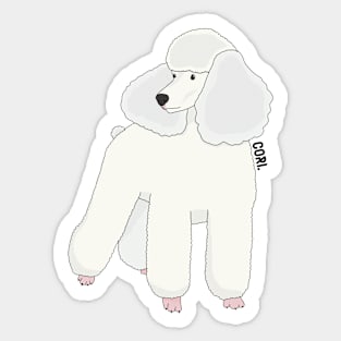 Cute poodle dog Sticker